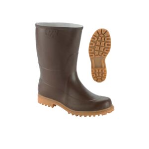 TRONCHETTO GOMMA NATURALE MARRONE CON SUOLA CARRARMATO AMBRA