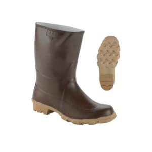 TRONCHETTO GOMMA NATURALE MARRONE CON SUOLA CALANDRATA BEIGE